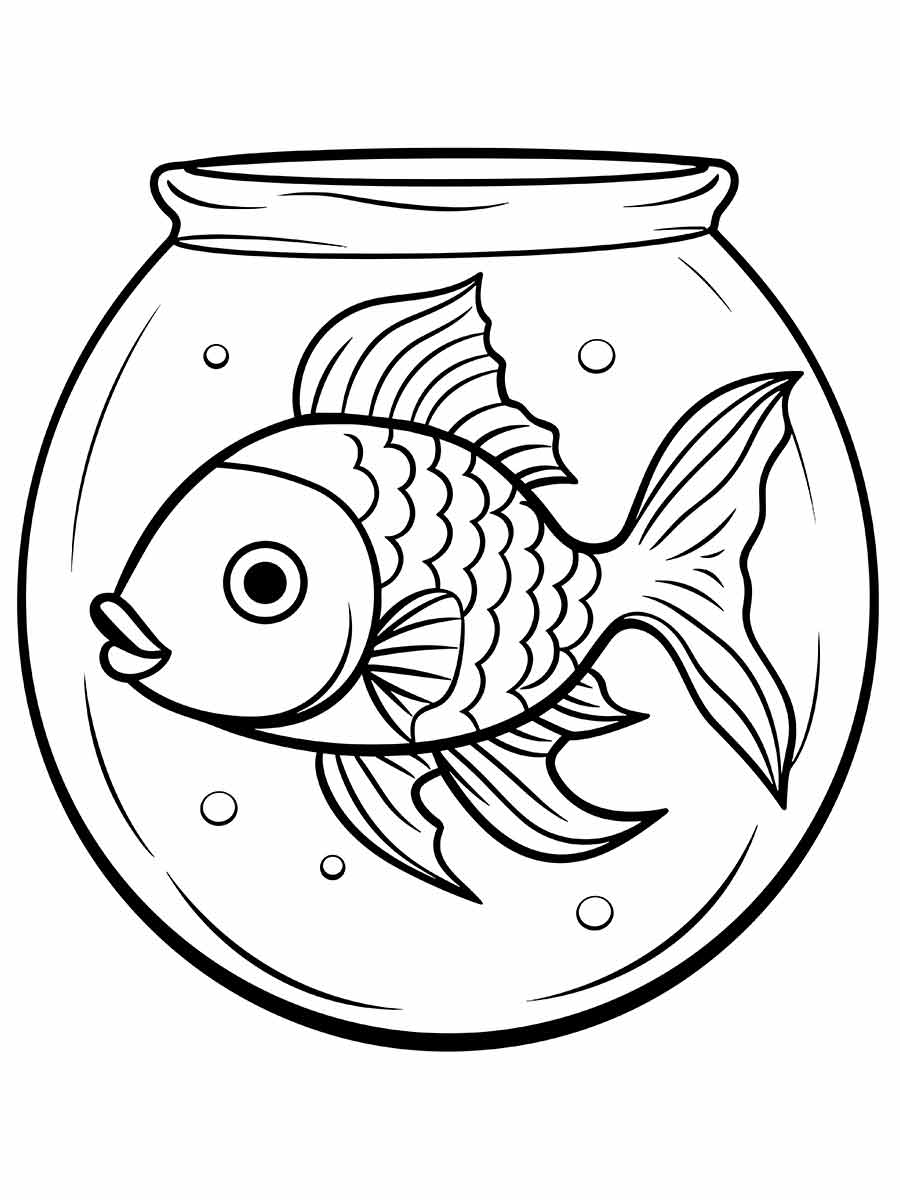 Fish coloring page (40)