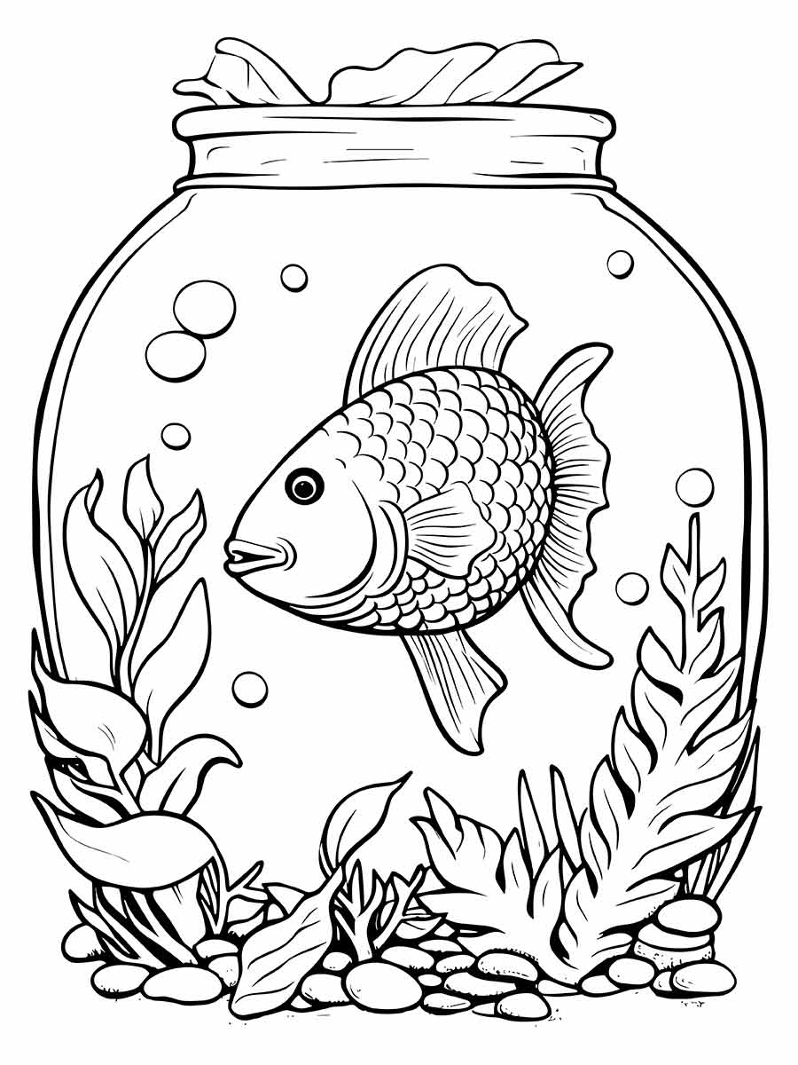 Fish coloring page (44)