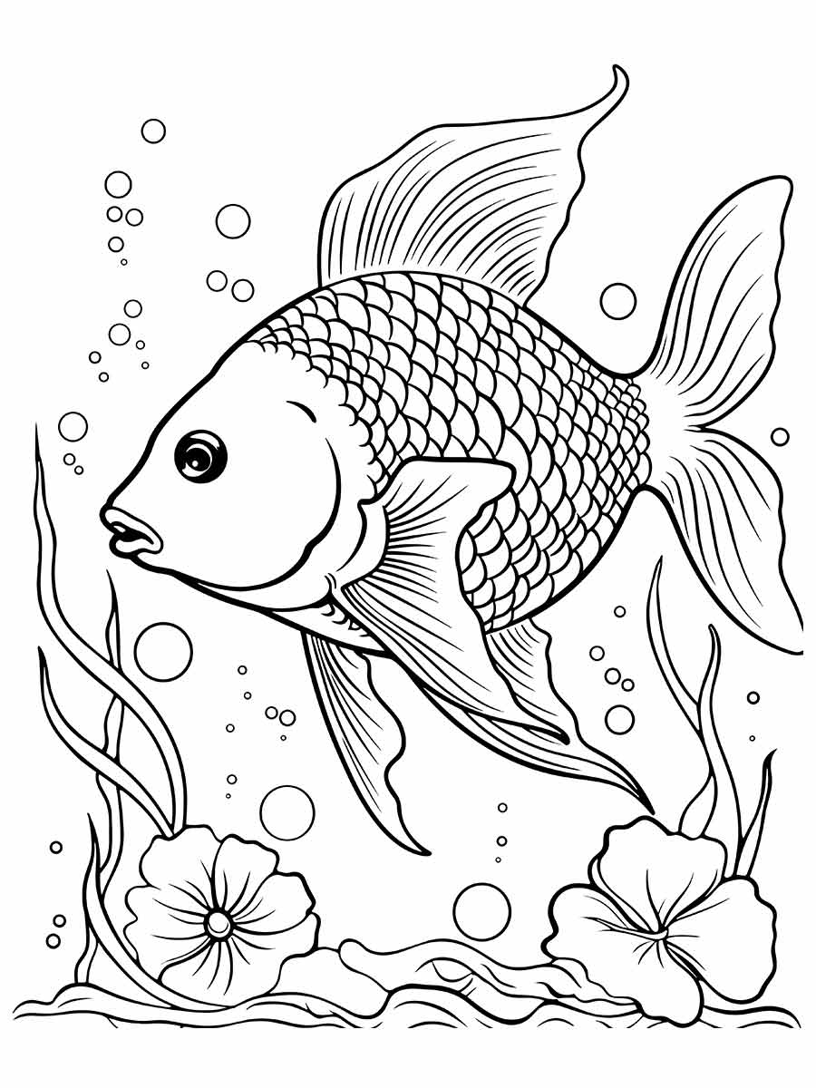 Fish coloring page (45)