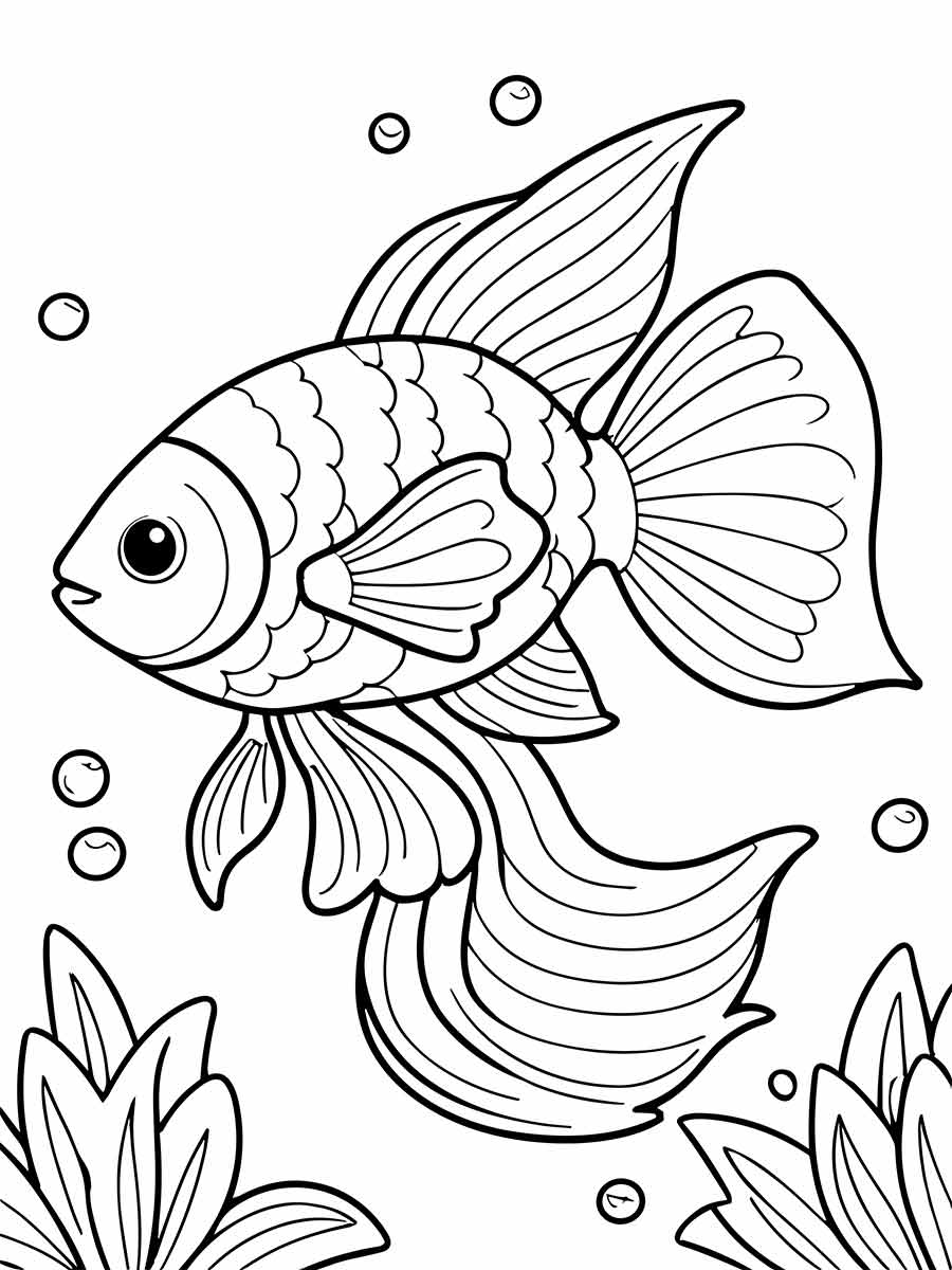 Fish coloring page (46)