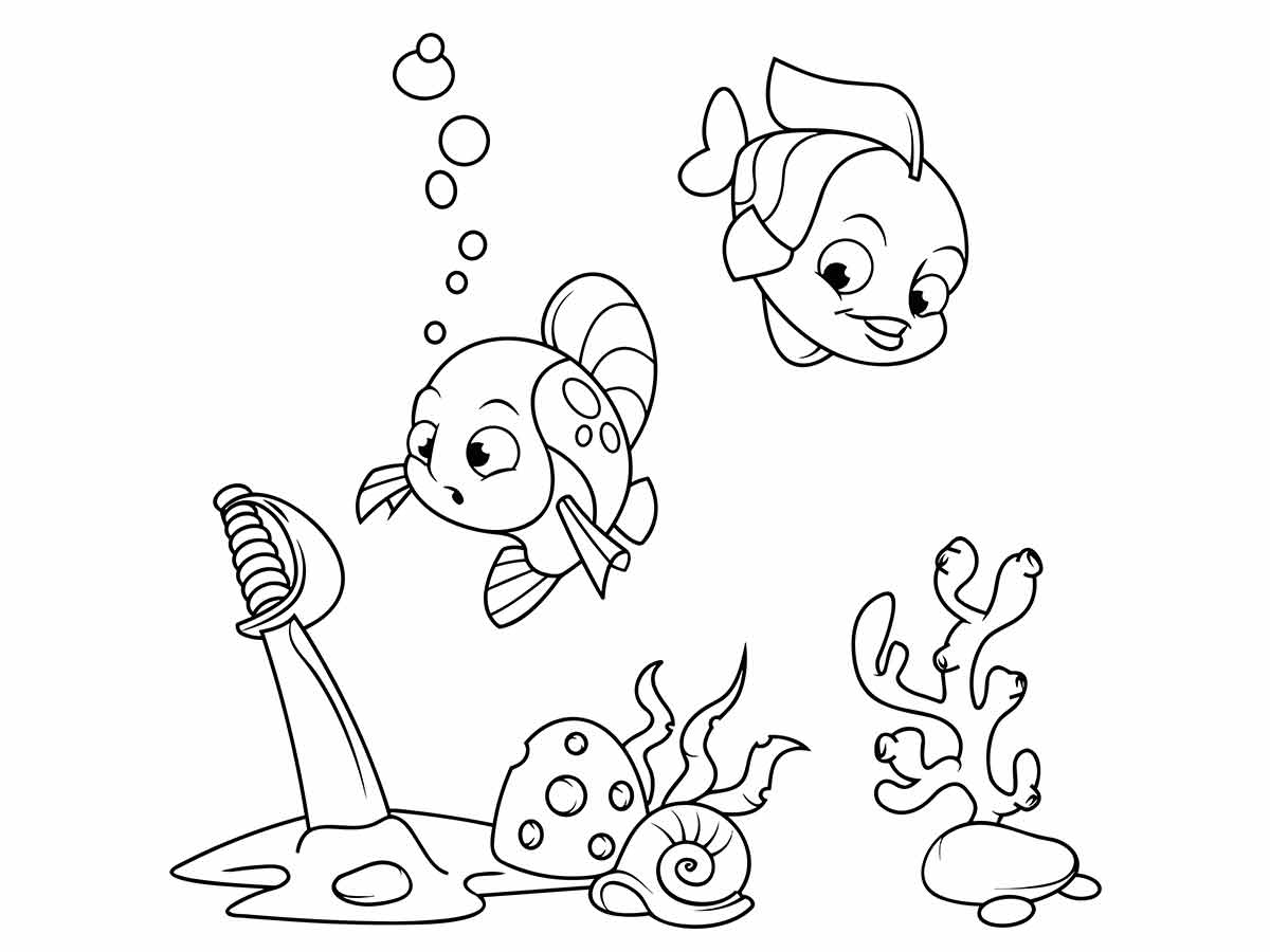 Fish coloring page (50)