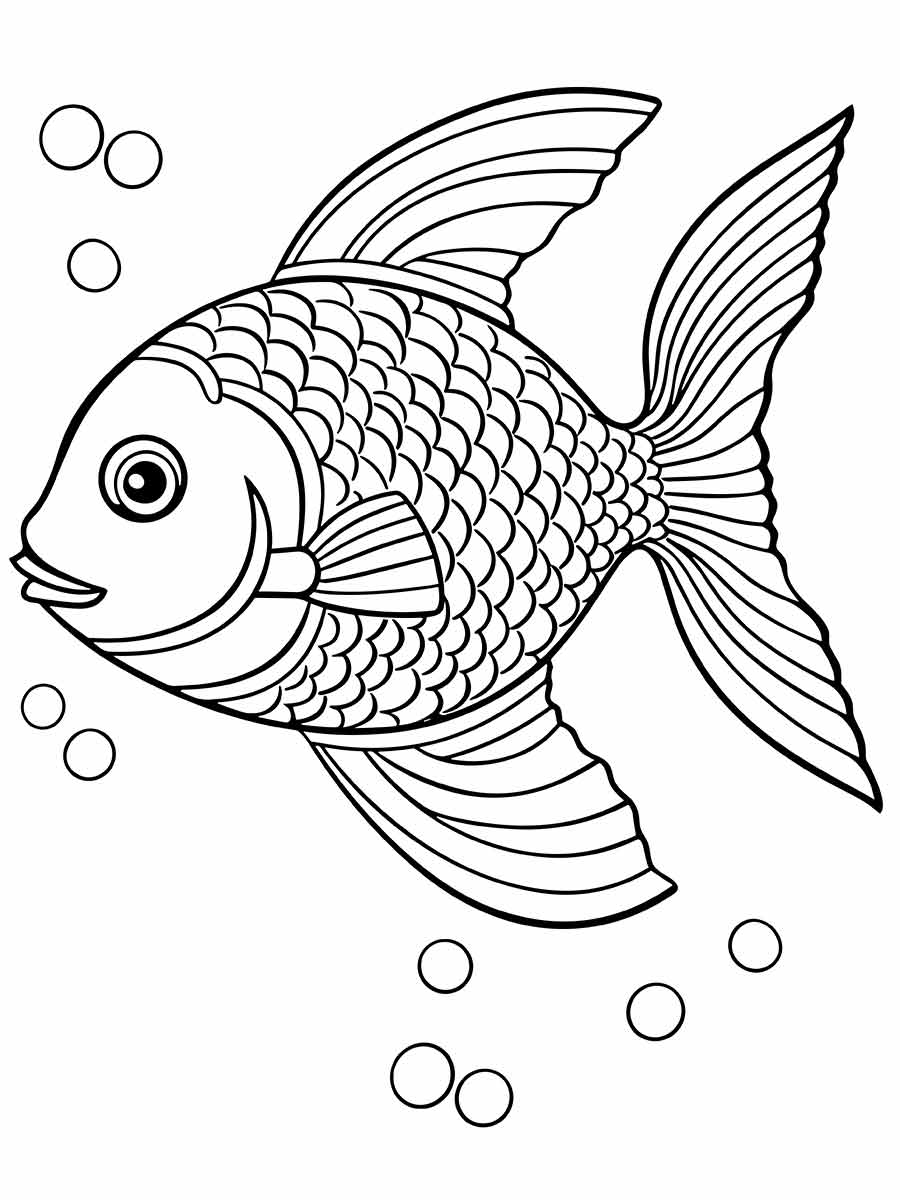 Fish coloring page (6)