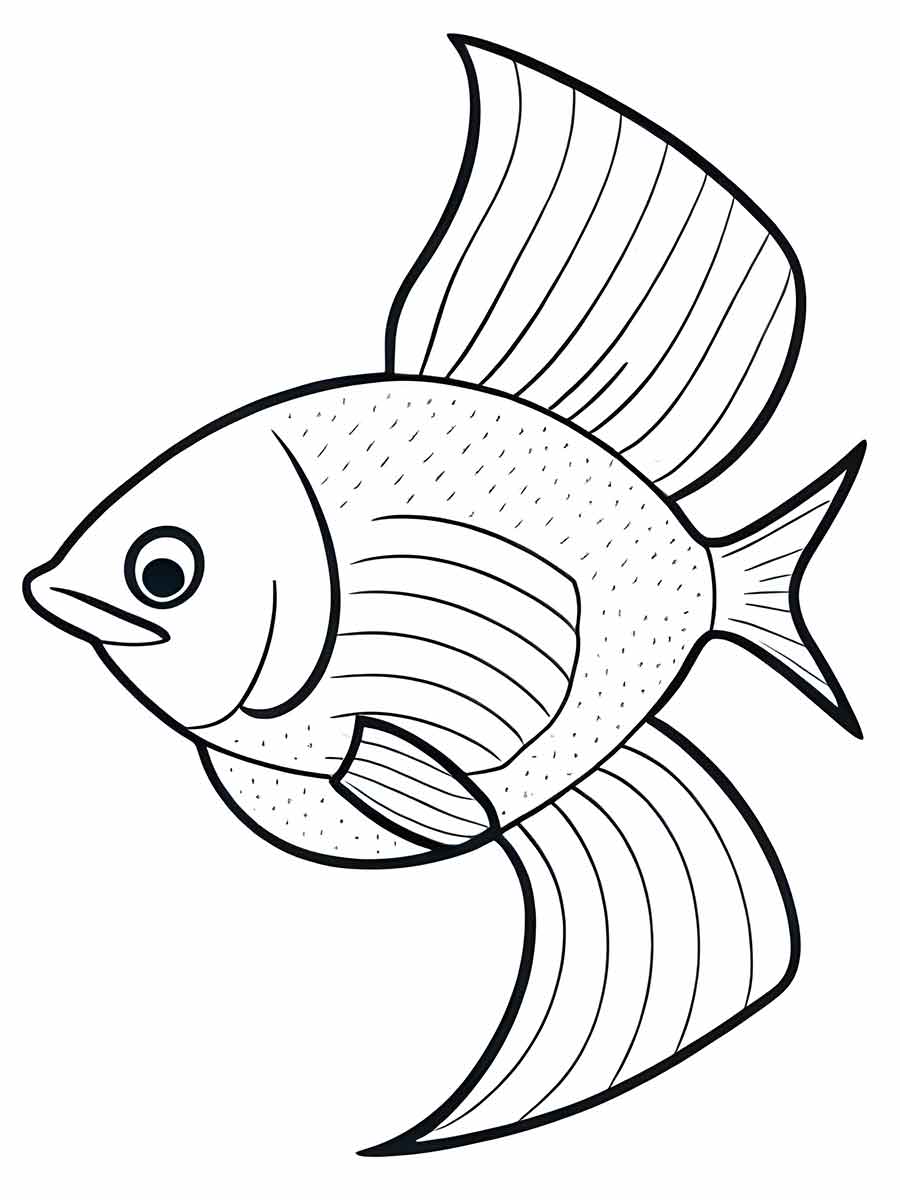 Fish coloring page (7)