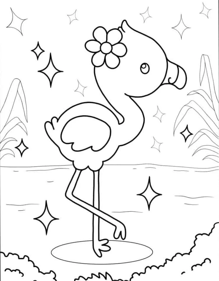 Flamingo Coloring Page (14)