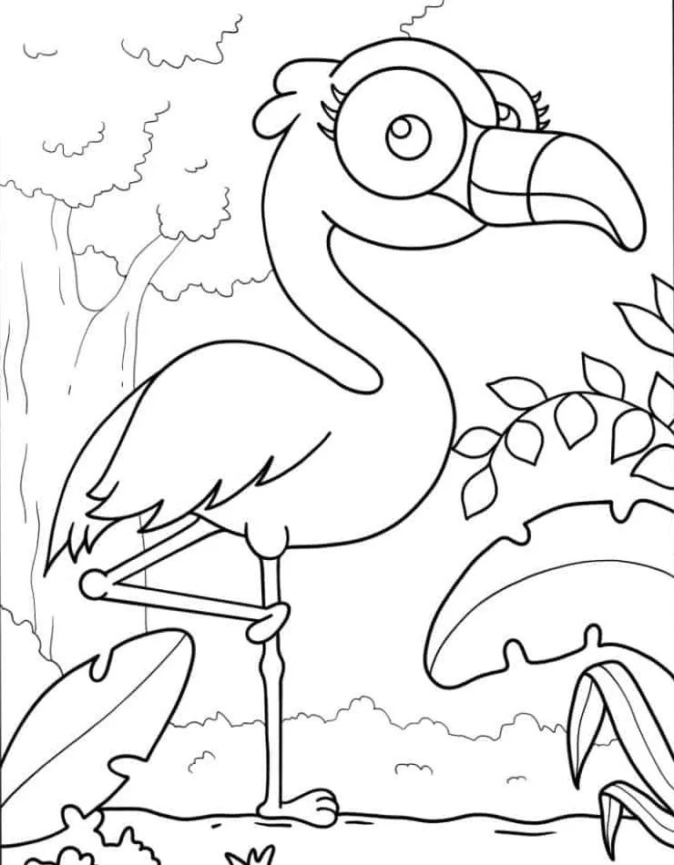 Flamingo Coloring Page (18)