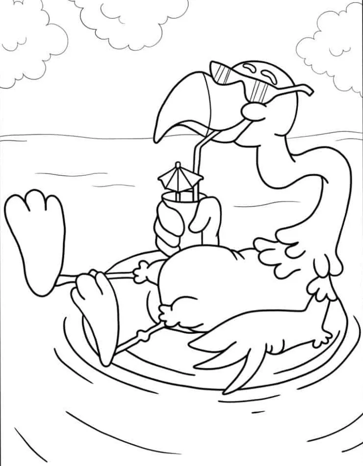 Flamingo Coloring Page (20)