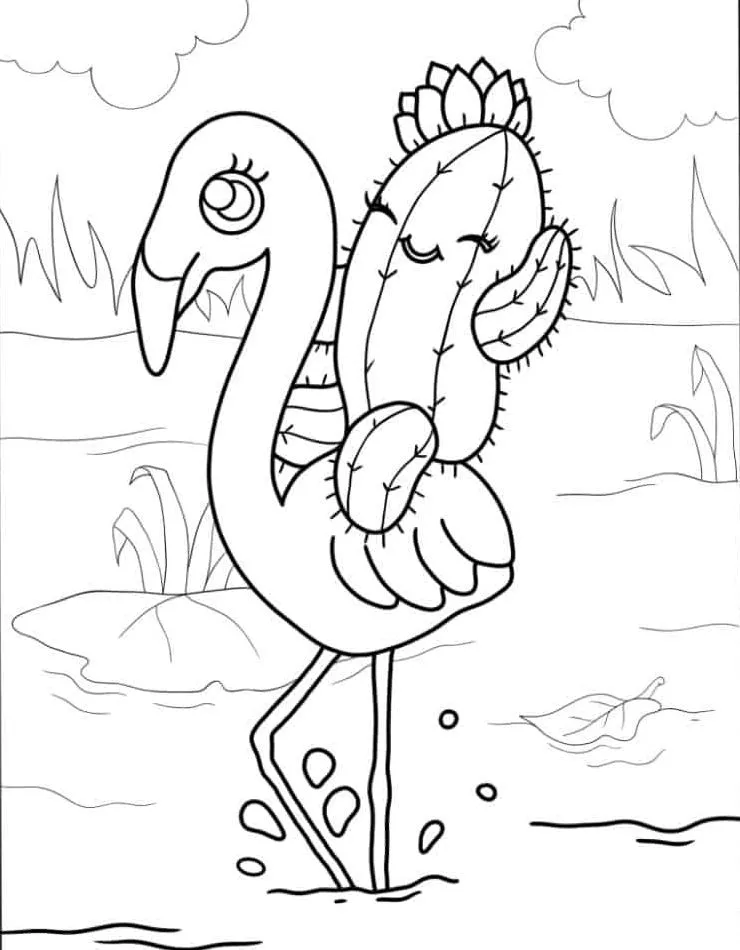 Flamingo Coloring Page (26)