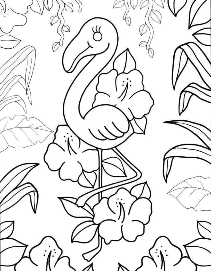 Flamingo Coloring Page (27)