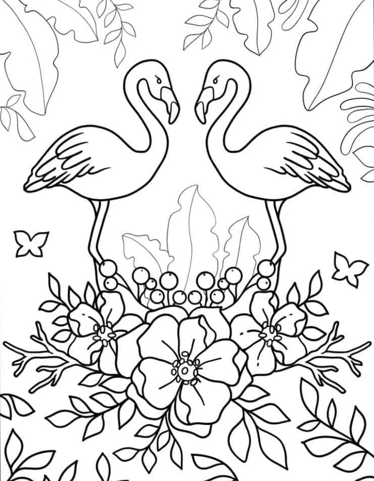 Flamingo Coloring Page (34)