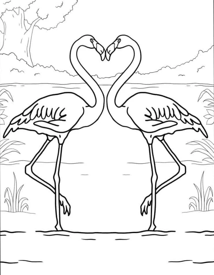 Flamingo Coloring Page (36)