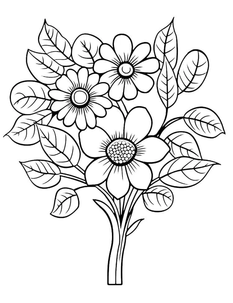 Flowers coloring page (10)