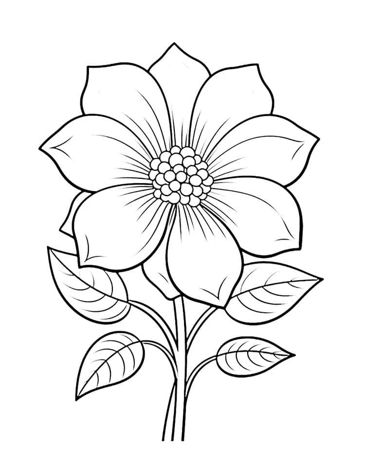 Flowers coloring page (11)