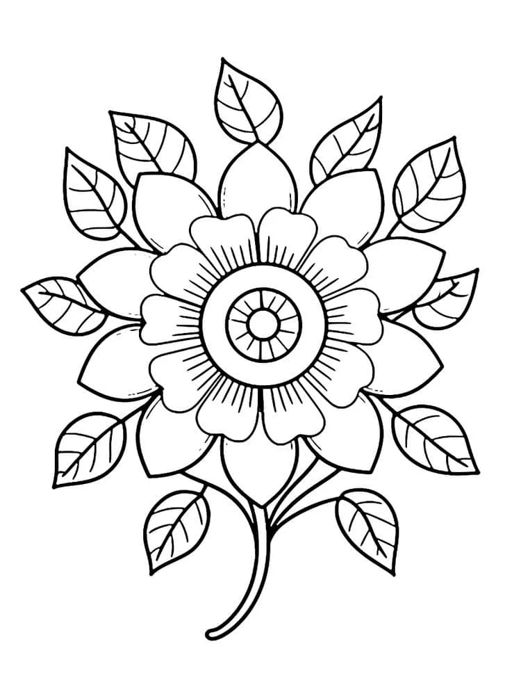 Flowers coloring page (12)