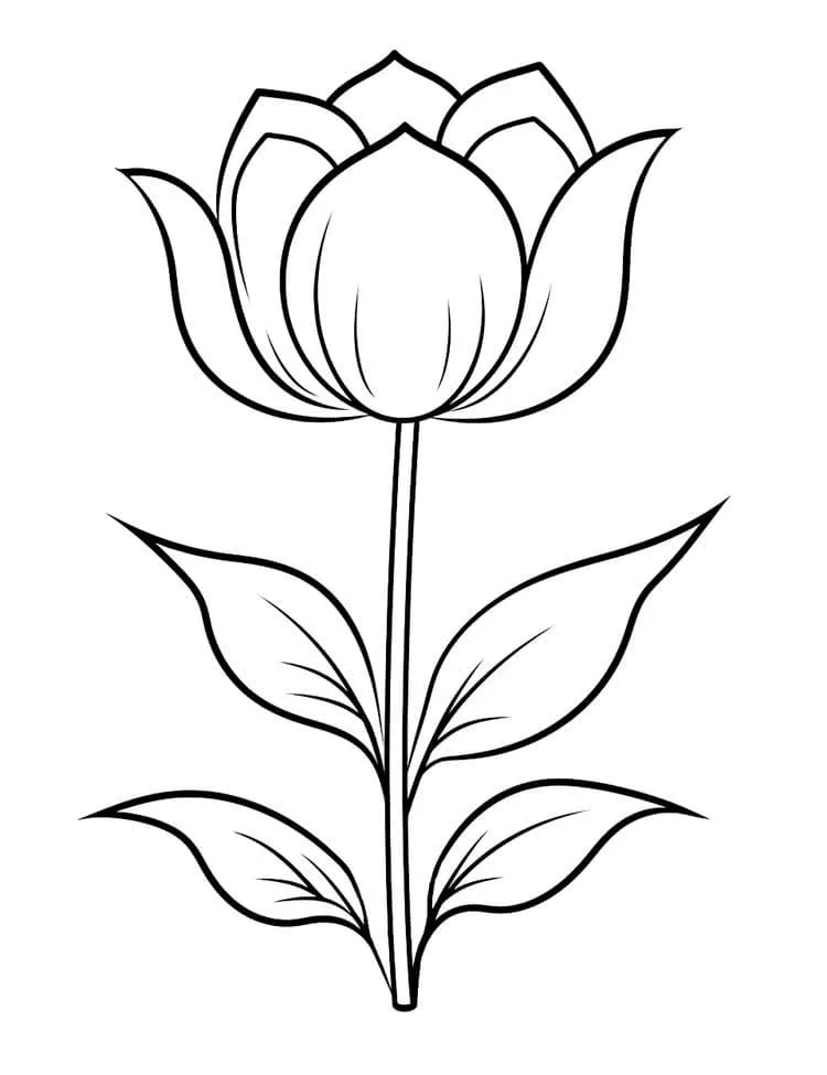 Flowers coloring page (14)