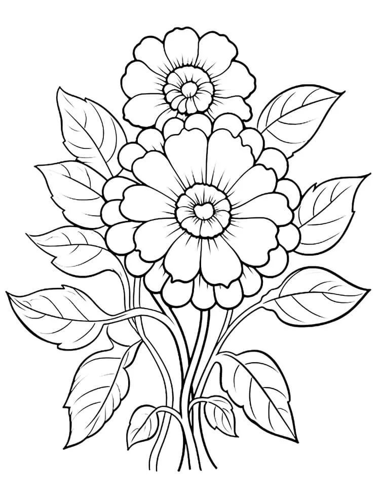 Flowers coloring page (15)