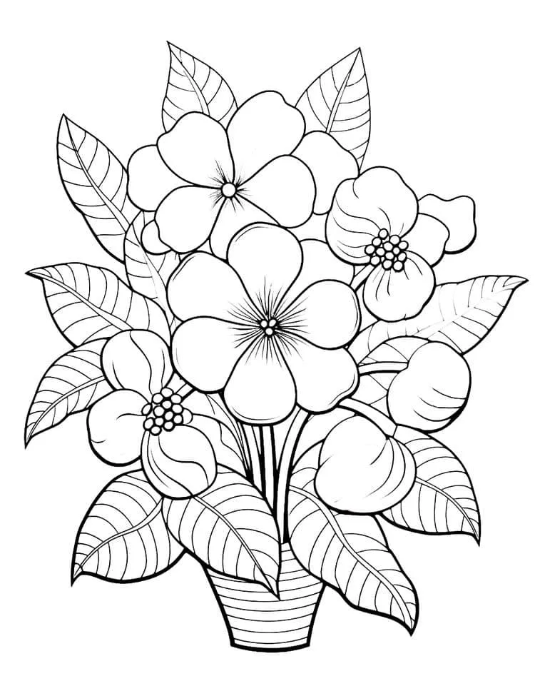 Flowers coloring page (2)