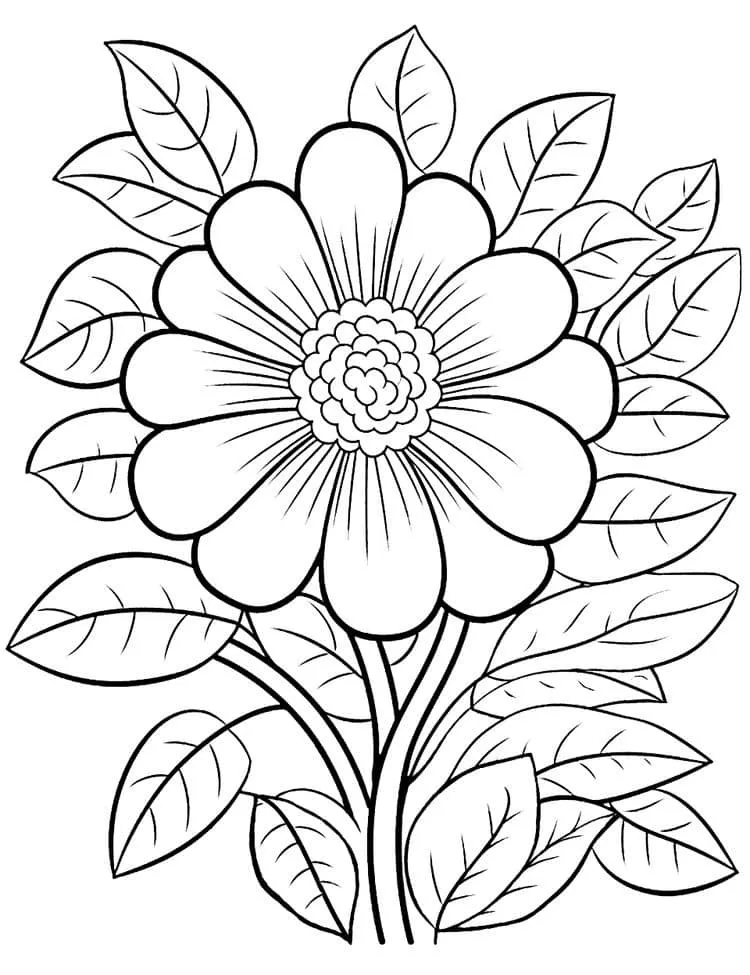 Flowers coloring page (4)