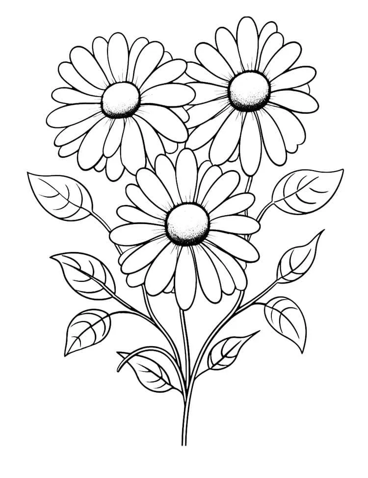 Flowers coloring page (9)