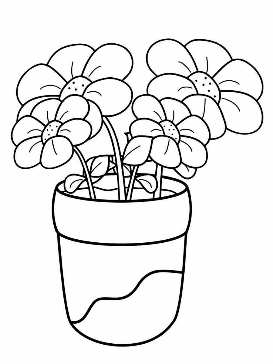 Flowers for kids coloring coloring page (10)