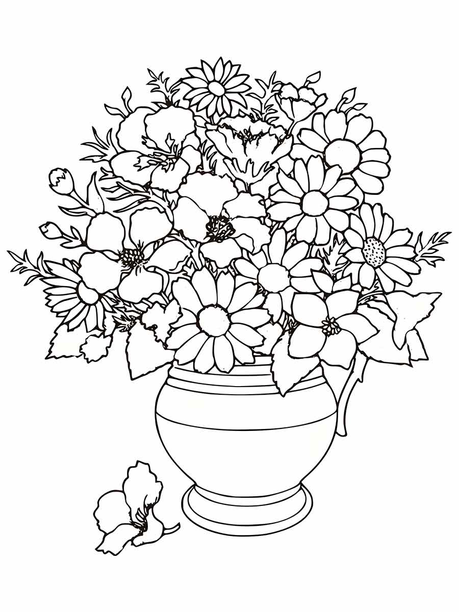 Flowers for kids coloring coloring page (15)