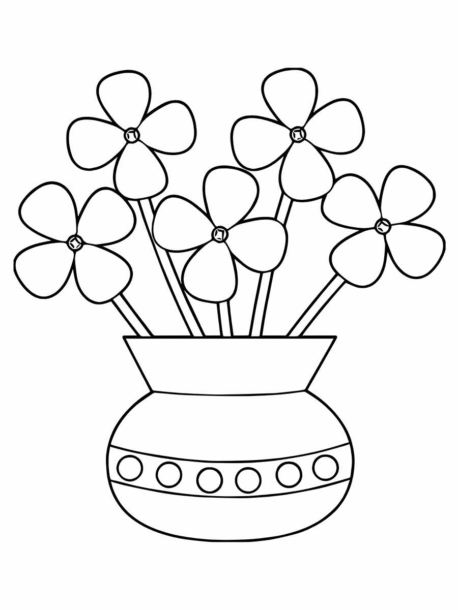 Flowers for kids coloring coloring page (16)