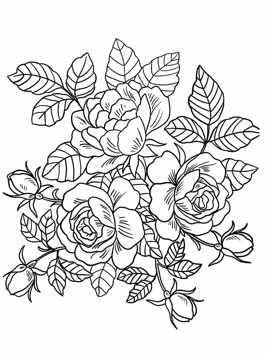 Flowers for kids coloring coloring page (22)