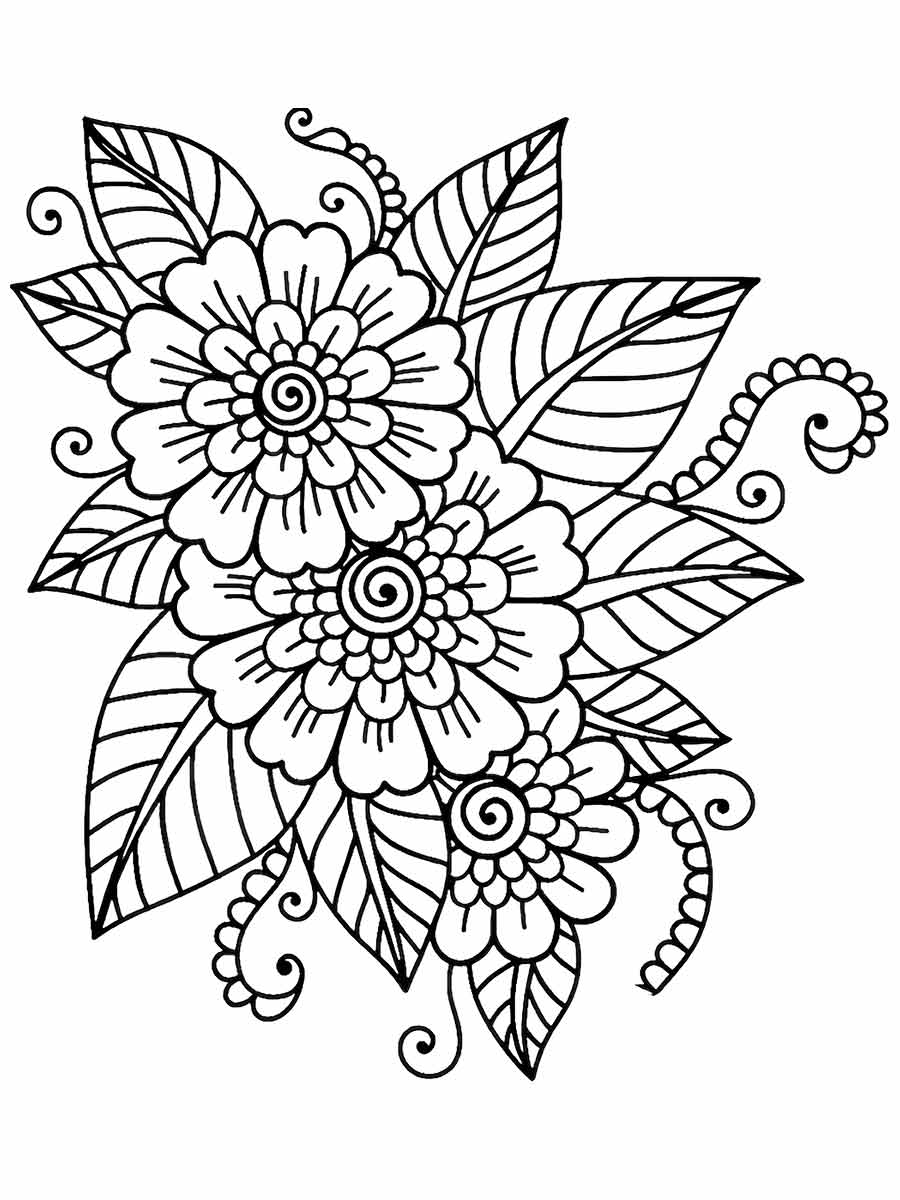 Flowers for kids coloring coloring page (29)