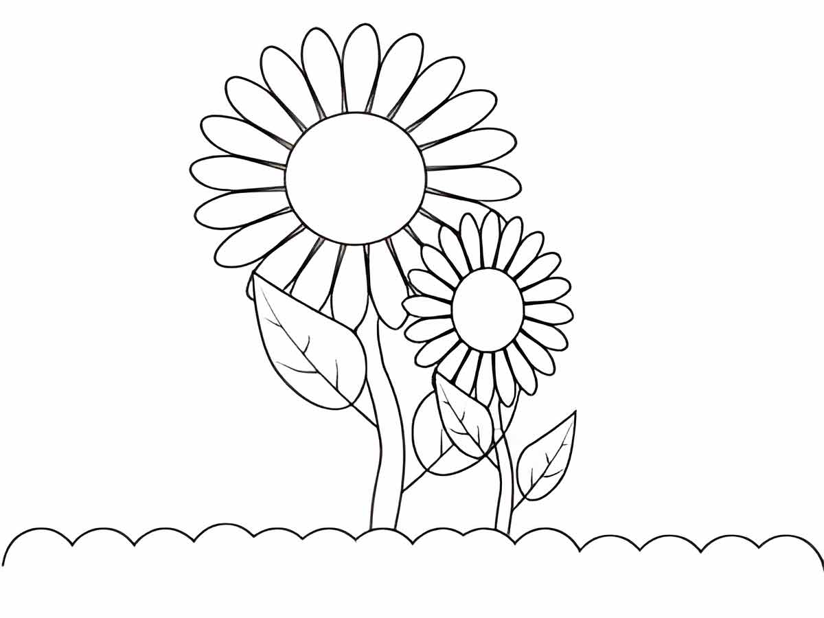 Flowers for kids coloring coloring page (3)