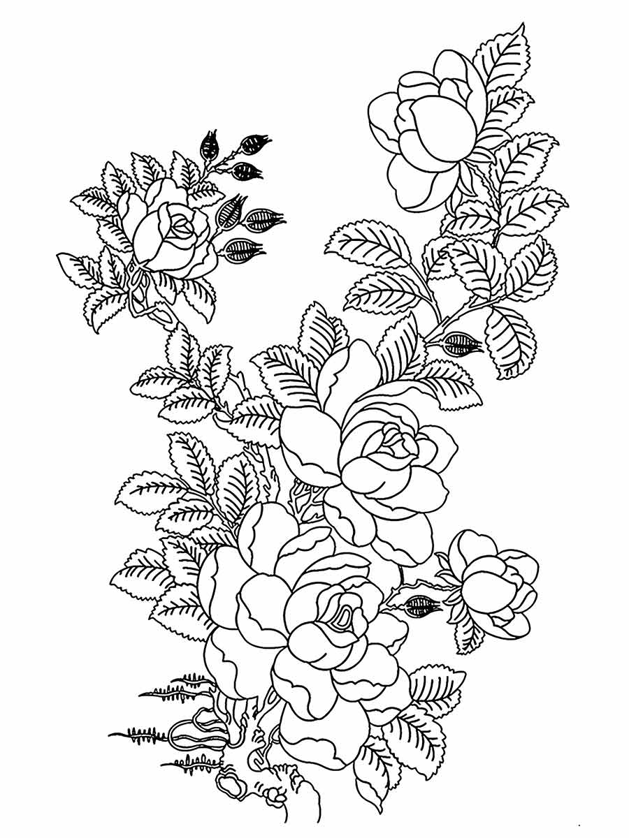 Flowers for kids coloring coloring page (32)