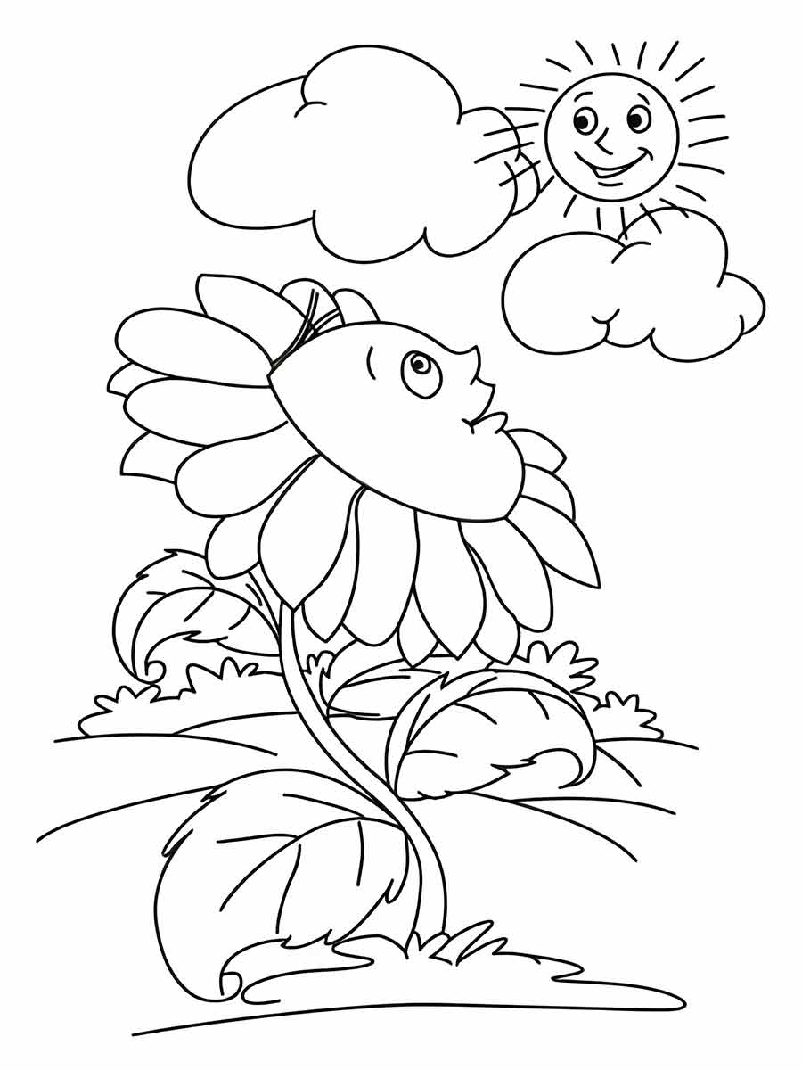 Flowers for kids coloring coloring page (36)