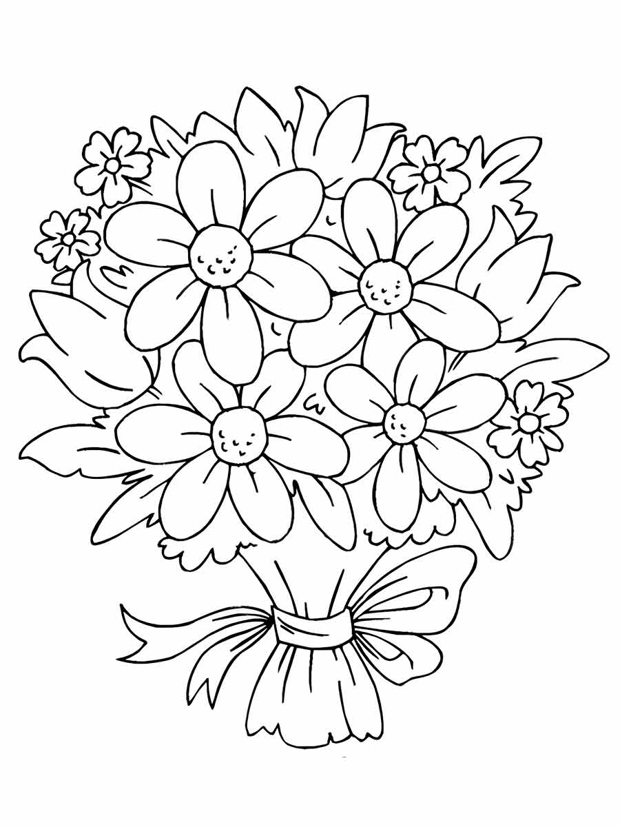 Flowers for kids coloring coloring page (38)