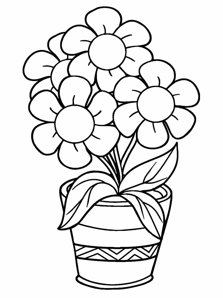 Flowers for kids coloring coloring page (4)