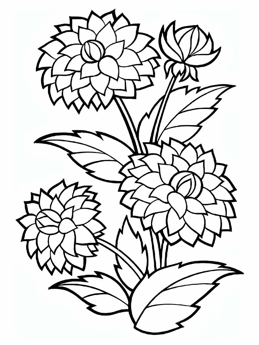 Flowers for kids coloring coloring page (40)