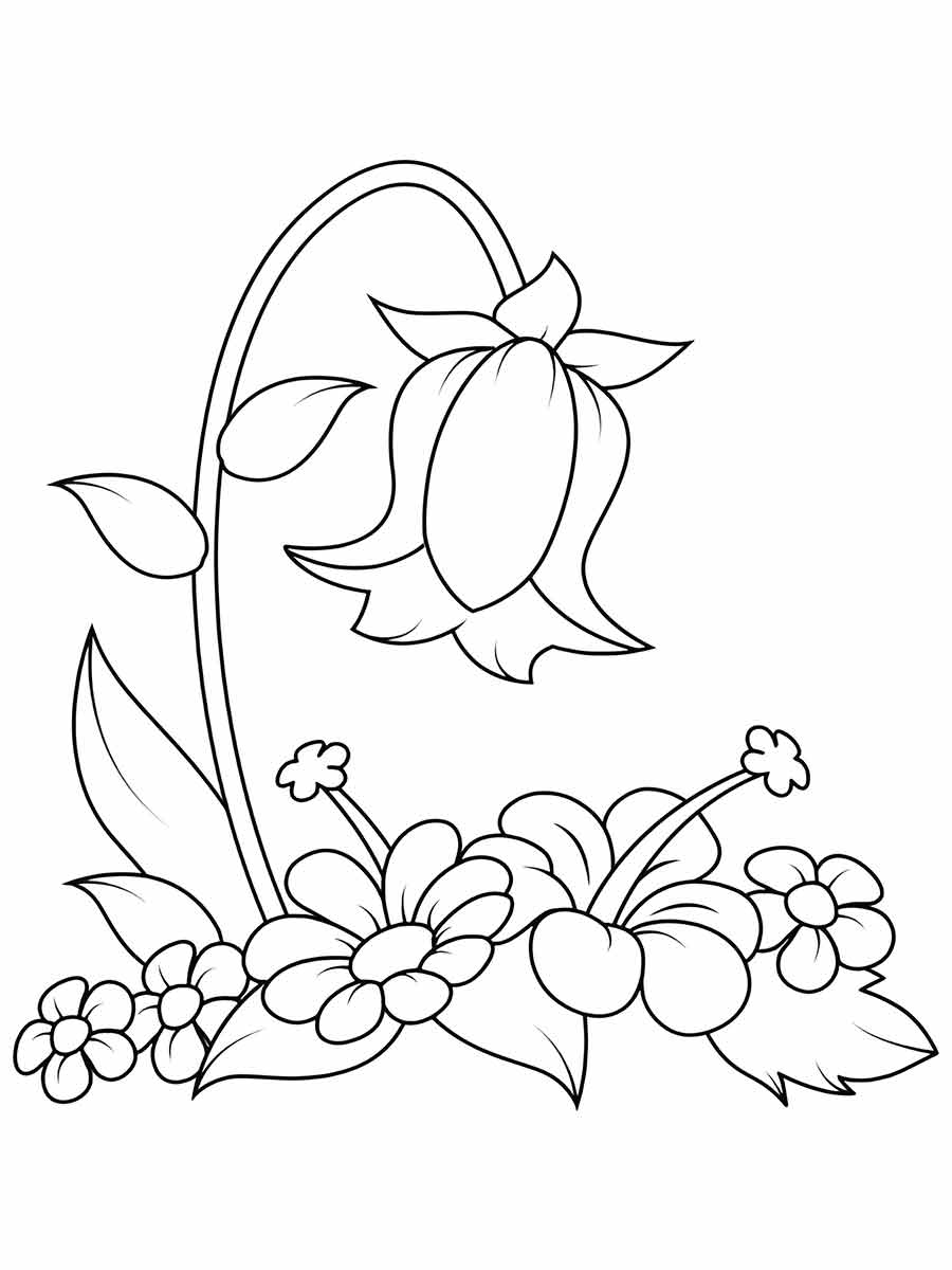 Flowers for kids coloring coloring page (43)