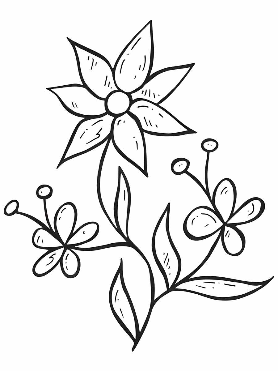 Flowers for kids coloring coloring page (47)