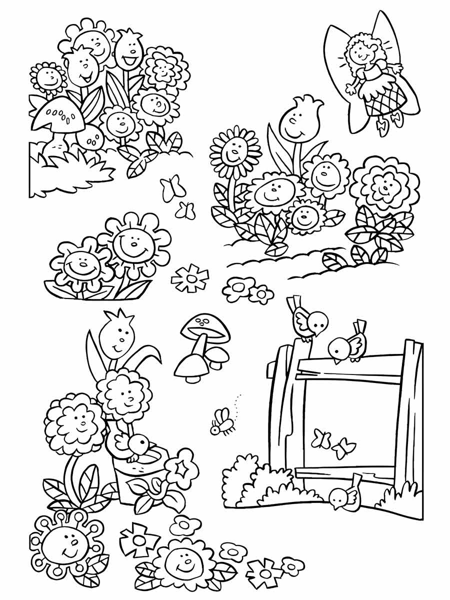 Flowers for kids coloring coloring page (48)