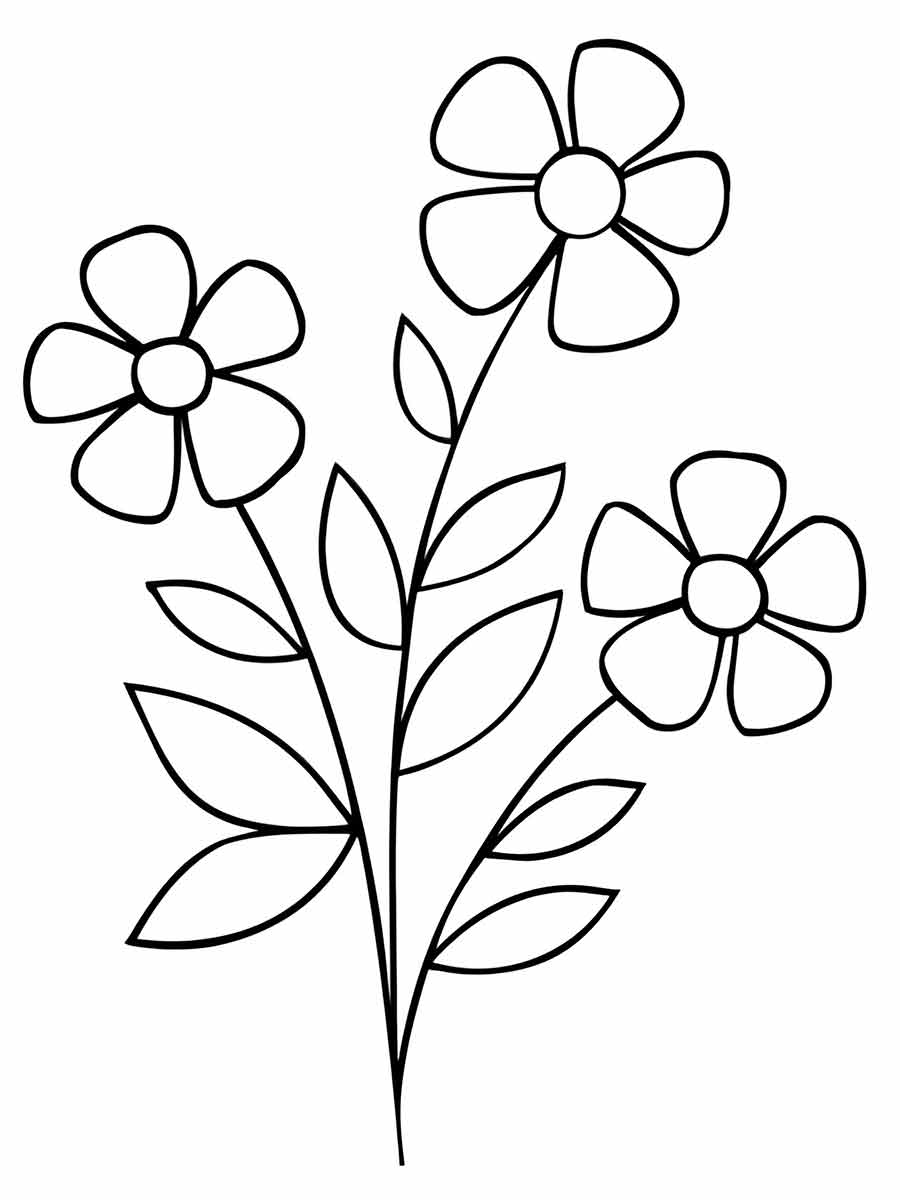 Flowers for kids coloring coloring page (56)