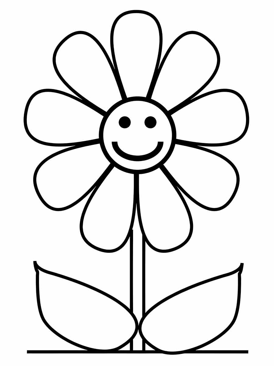 Flowers for kids coloring coloring page (64)