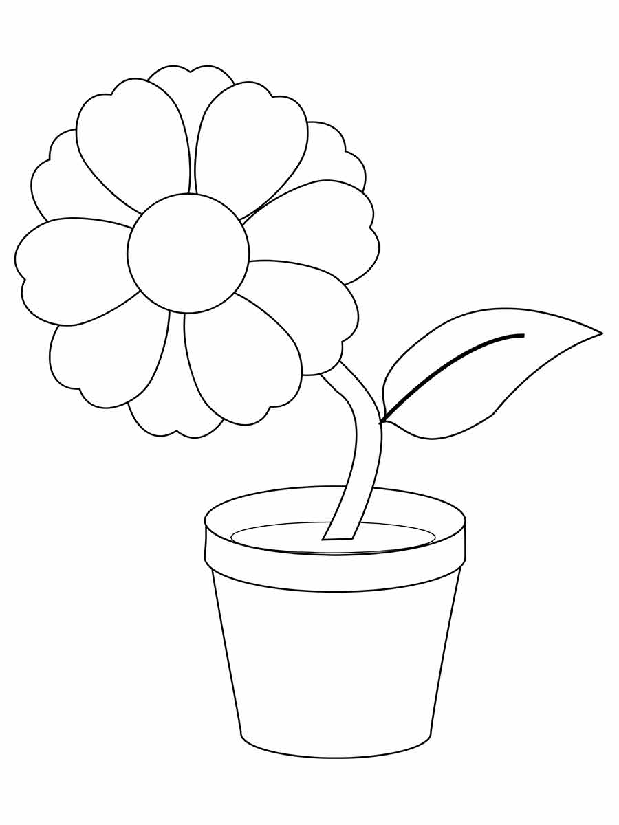 Flowers for kids coloring coloring page (67)