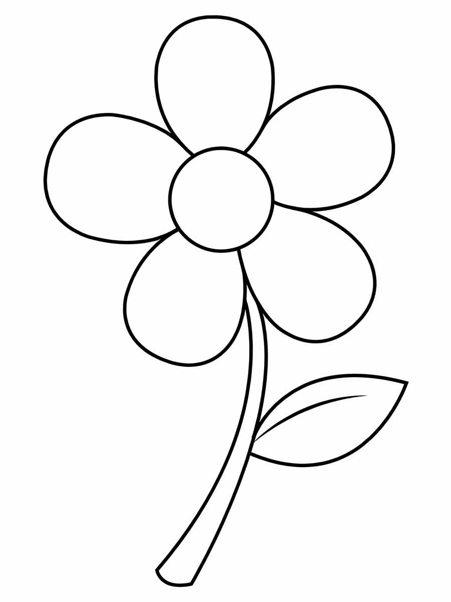 Flowers for kids coloring coloring page (70)