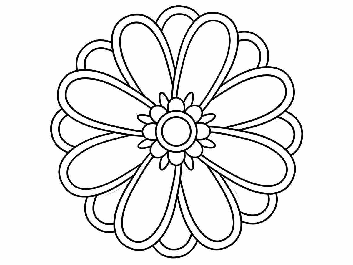 Flowers for kids coloring coloring page (73)