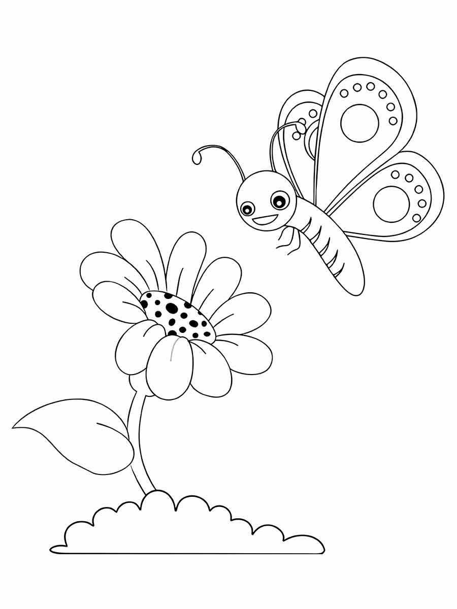 Flowers for kids coloring coloring page (75)