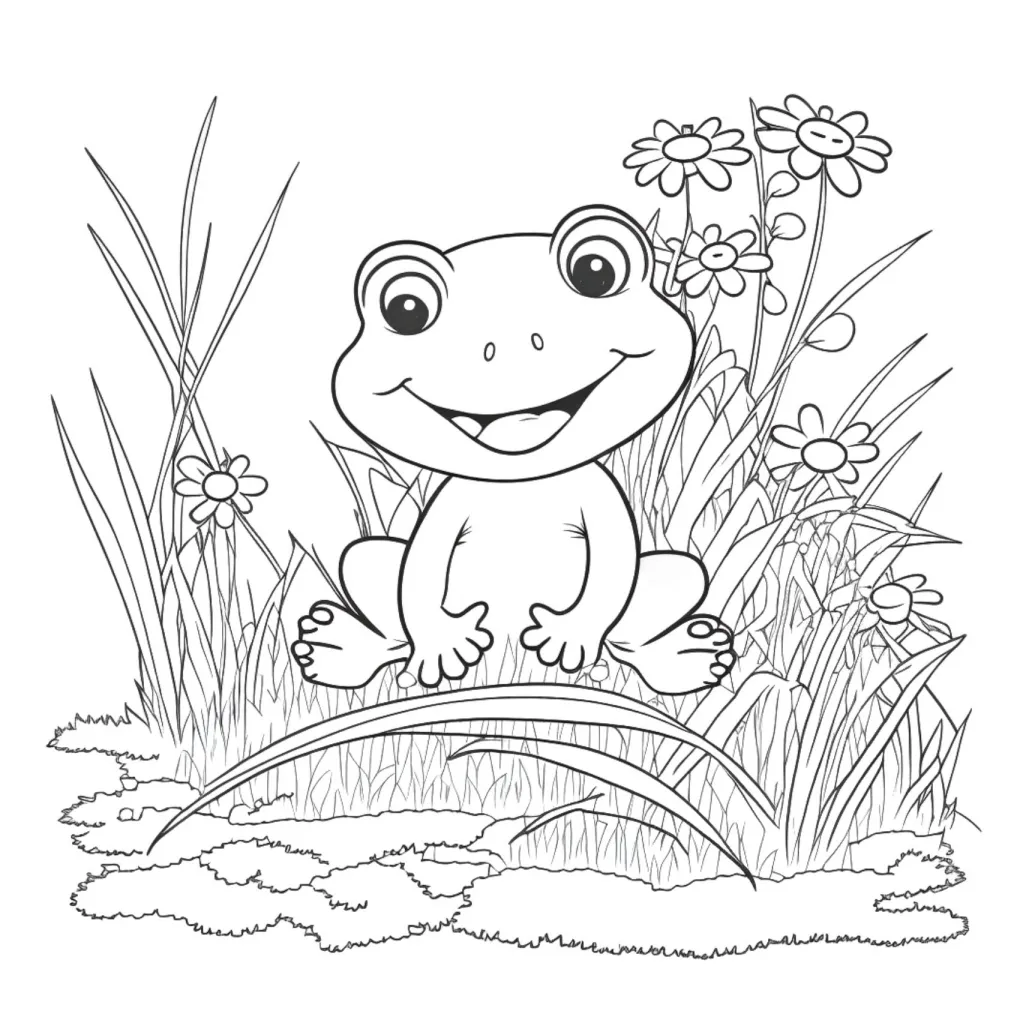 Frog coloring page (10)