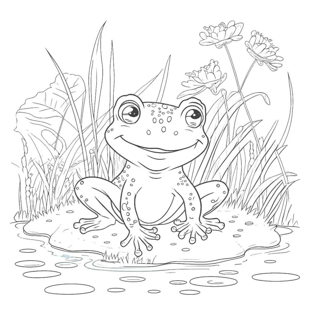 Frog coloring page (14)