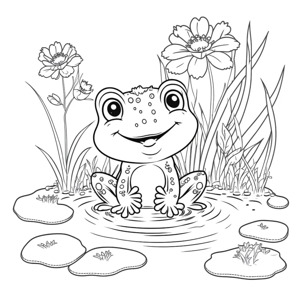 Frog coloring page (15)