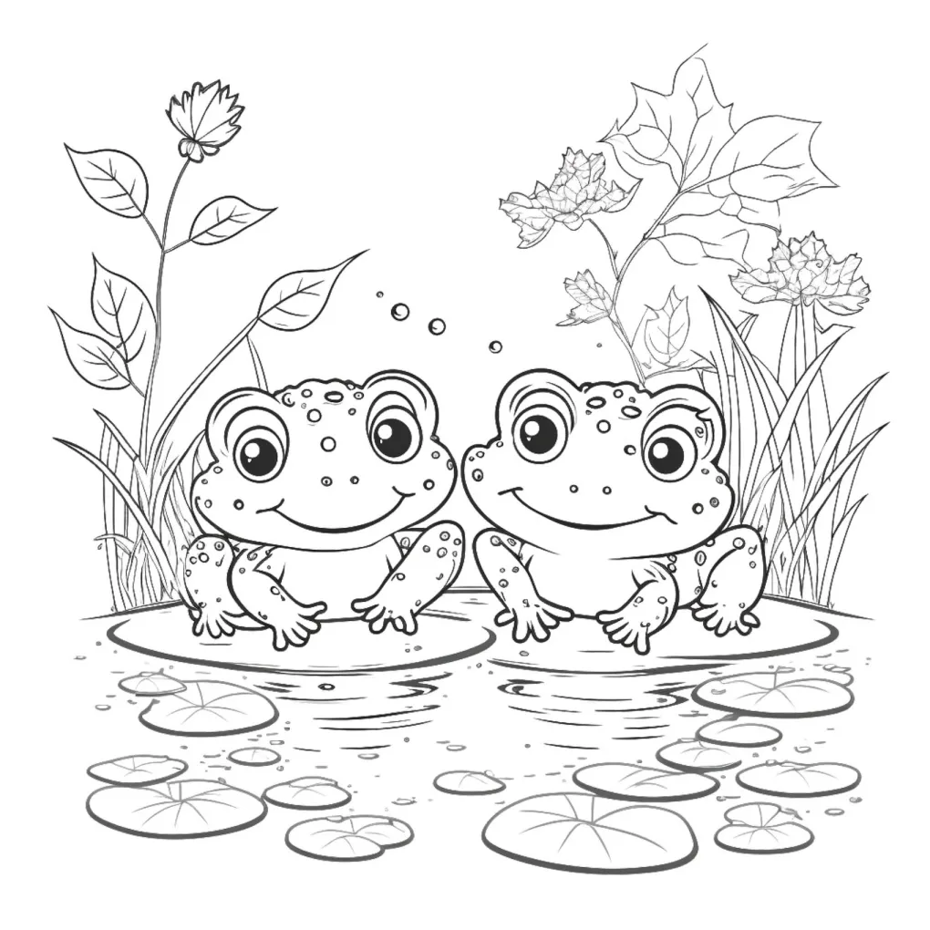 Frog coloring page (17)