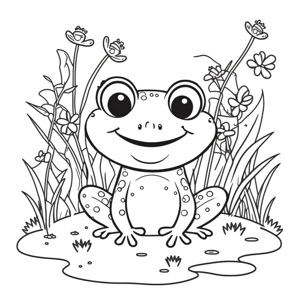 Frog coloring page (19)