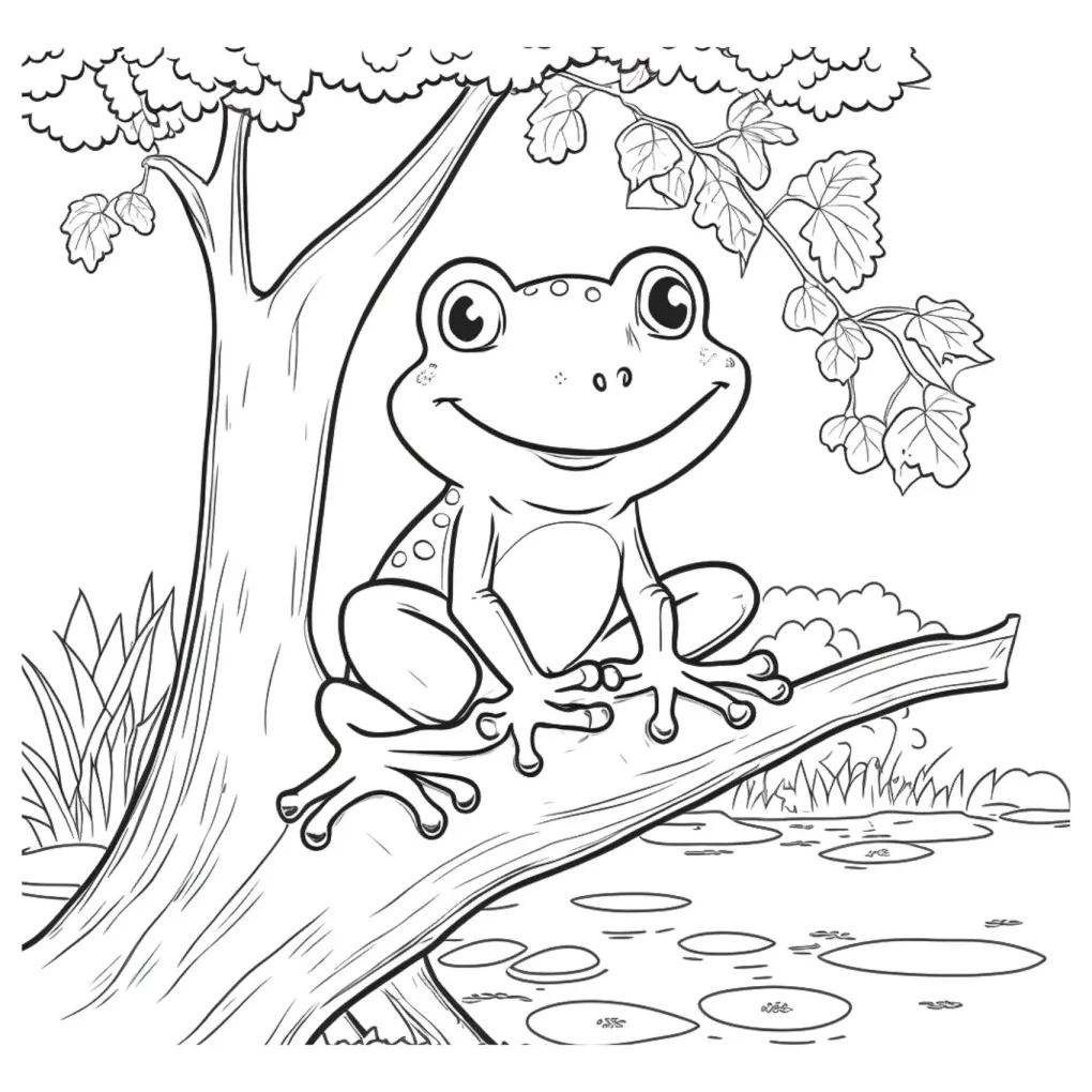 Frog coloring page (25)