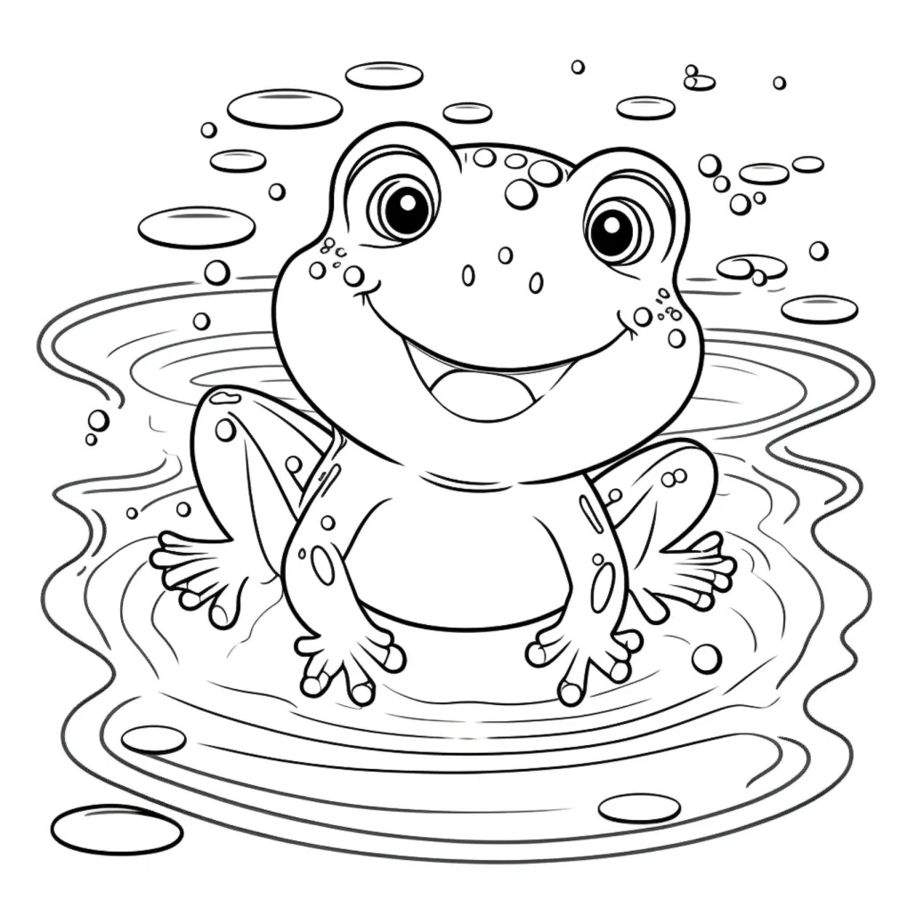 Frog coloring page (37)