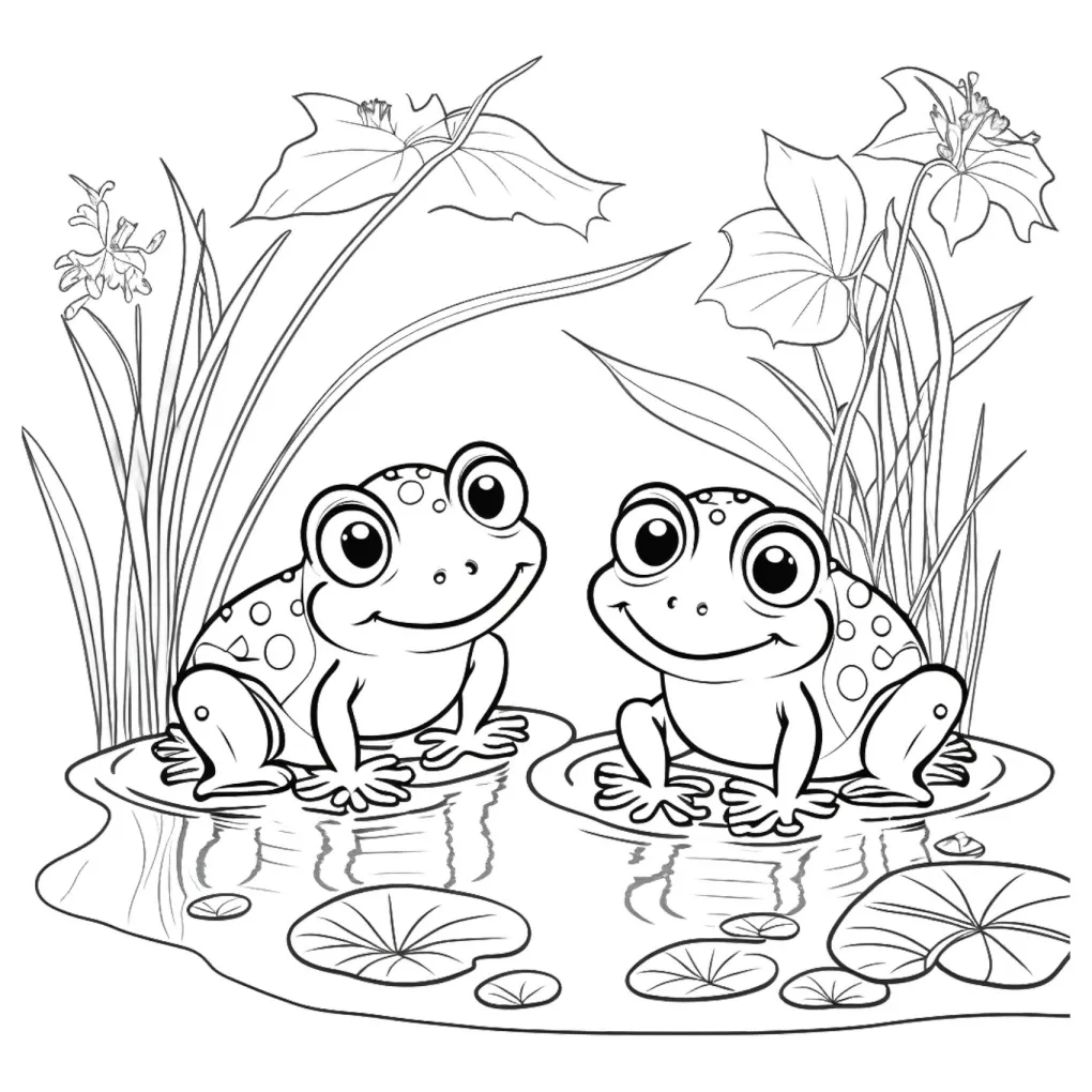 Frog coloring page (4)